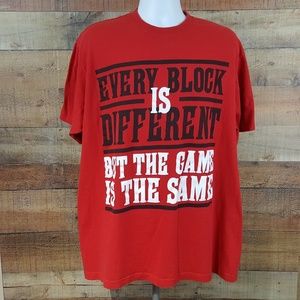 Triple Seven Men's T-Shirt Size 3XL Red Black Grap